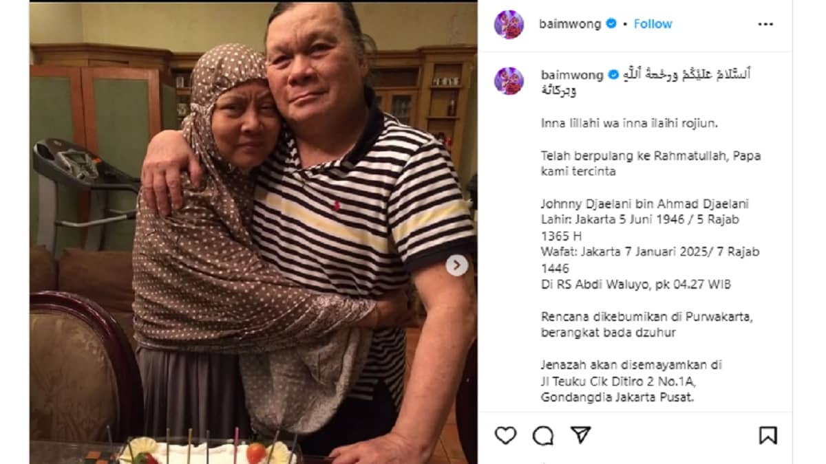 Berita Duka, Ayah Baim Wong Meninggal