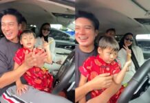 Baim Wong bersama Paula Verhoeven dan anak-anaknya