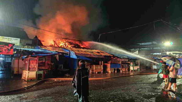 Kebakaran di Pasar Manis Ciamis