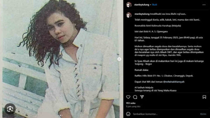 Malyda Meninggal Dunia Hari Ini, Penyanyi Ngetop Era 80-an