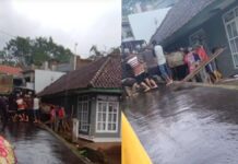 Mobil Bak Terperosok ke Saluran Irigasi di Sukamantri Ciamis