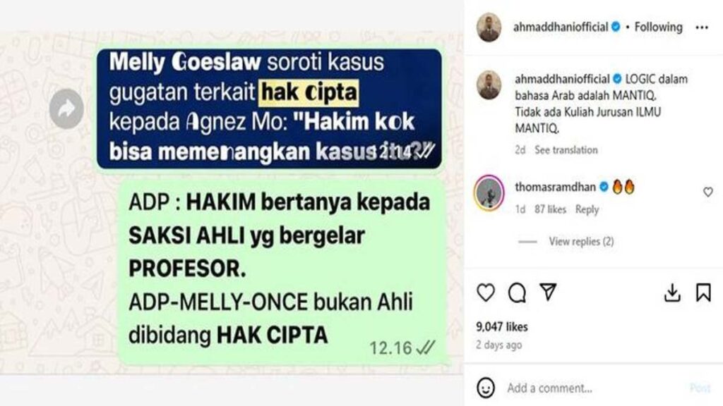 Dhani dan Melly Tak Akur Imbas Kasus Agnez Mo? Cek Faktanya!