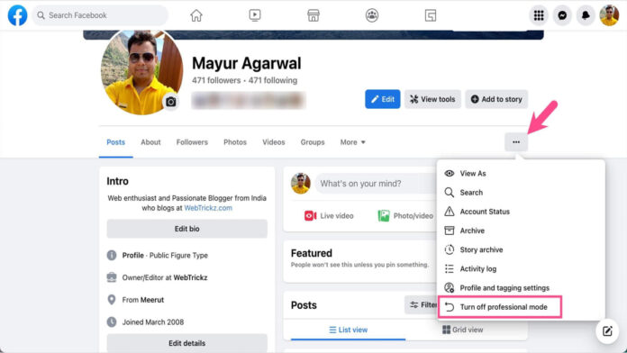 Cara Menonaktifkan FB Pro, Lakukan Lewat Menu Pengaturan