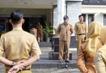 Hari Pertama Masuk Kerja, Wali Kota Banjar Pimpin Apel Pagi