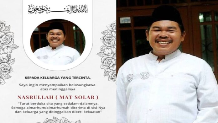 Profil Mat Solar, Artis Senior yang Meninggal Dunia di Usia 62 Tahun