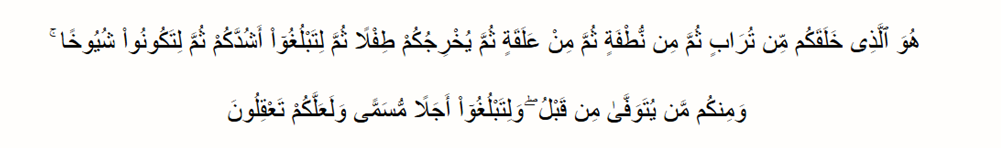 Isi Kandungan Surat Al Mu Min Ayat 67